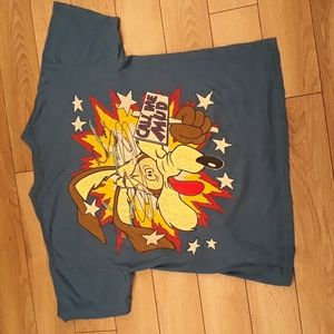 90s‎ WILE E COYOTE Blue Single Stitch Shirt L VTG